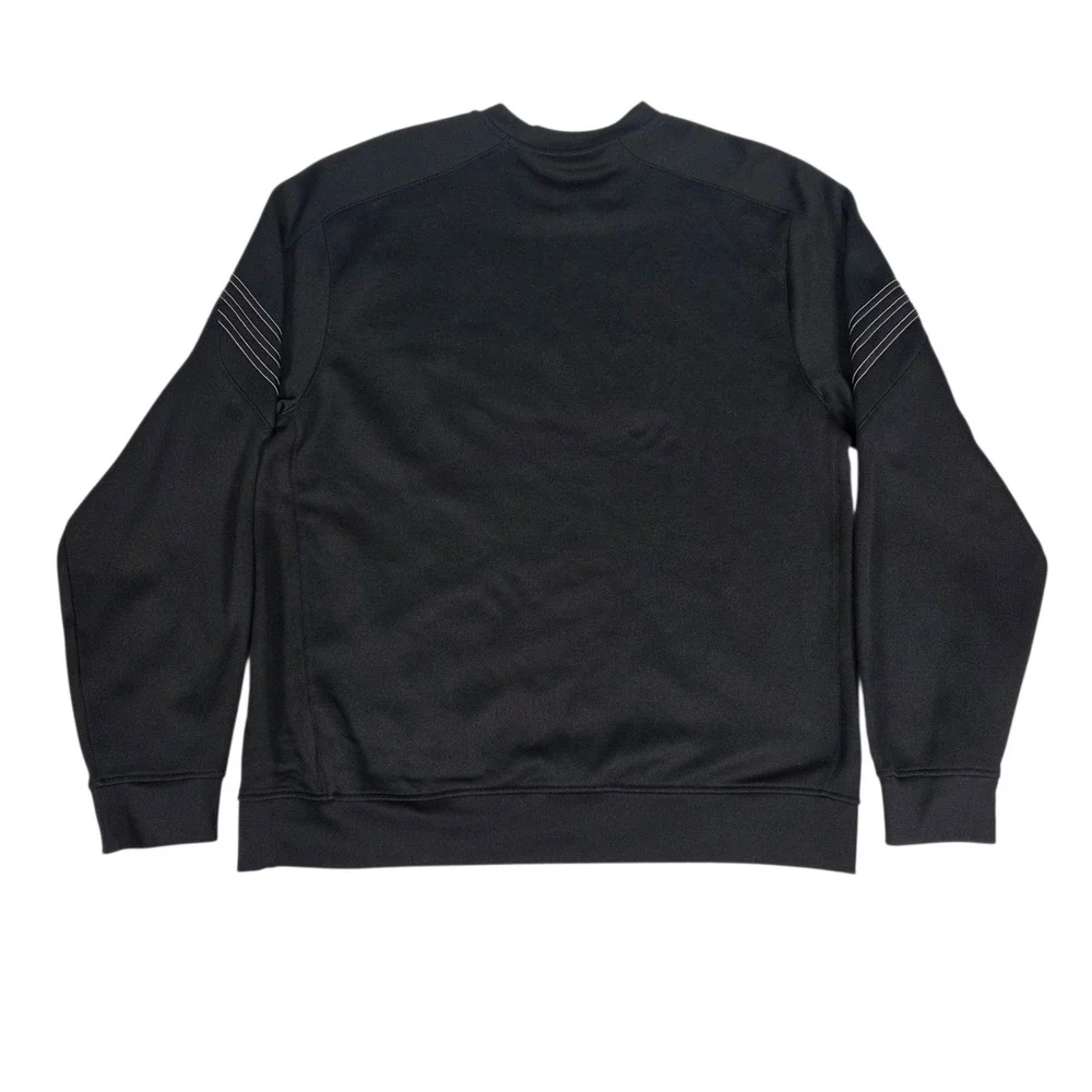 Adidas Nebraska Football Pullover Mens‎ XL Black ClimaWarm Crewneck Sweatshirt